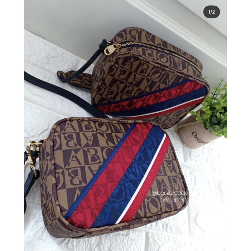 SALE TAS SLING BONIA MONO WHITE ORIGINAL 100%