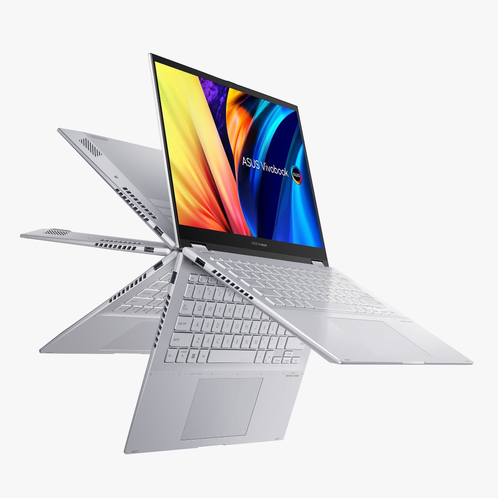 Laptop 2 in 1 Asus Vivobook S14 Flip OLED TP3402ZA OLEDS551 i5 12500H 8GB 512GB SSD 14″ Touch Win11+OHS2021