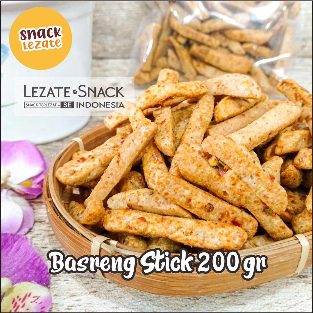 

Basreng Stik 200gr Basreng Daun Jeruk / Basreng Kiloan Pedas Daun Jeruk Basreng Bandung Snack Lezate