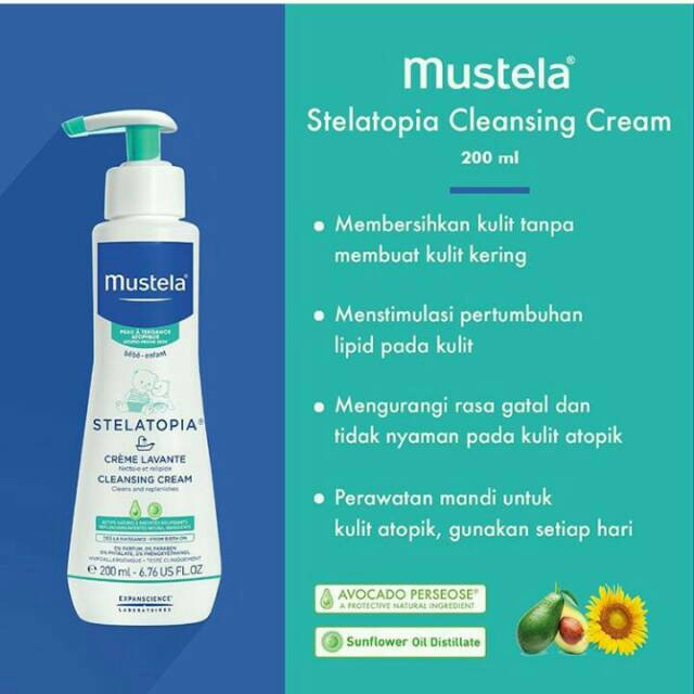 mustela stelatopia cleansing cream 200 ml