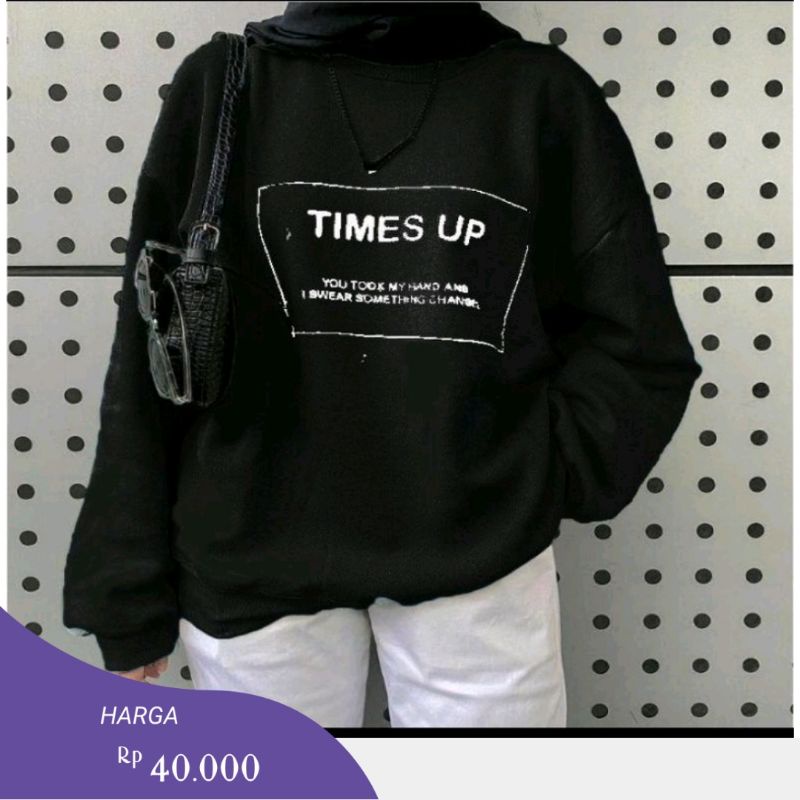 OUTWEAR WANITA SWEATER TIMES UP MODIS SPANDEX VCRA-104Warna: Hitam, Abu, Ungu, Maroon, Kuning, Navy,
