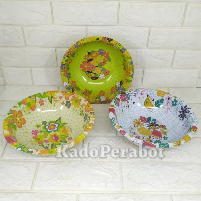 baskom enamel 26 motif - baskom enamel motif kembang - baskom unik