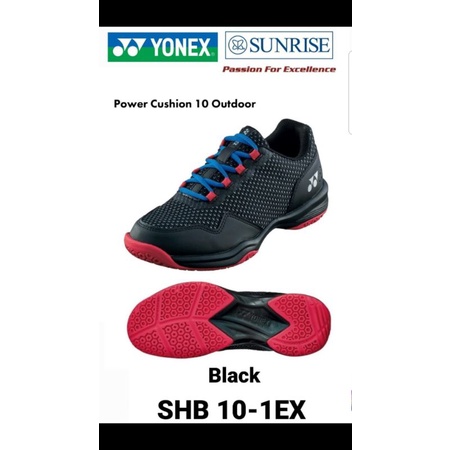 sepatu badminton yonex  shb 10 ex / power cushion 10 ex black