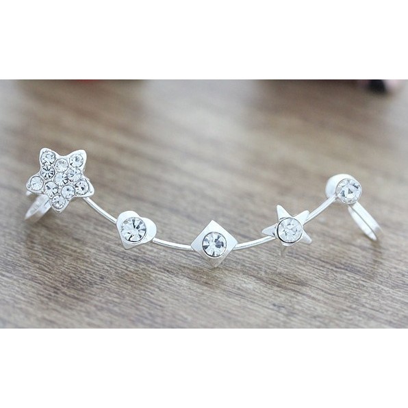 OILA anting panjang bintang kotak hati/ Long earrings box star love  JAN006 (1G3)