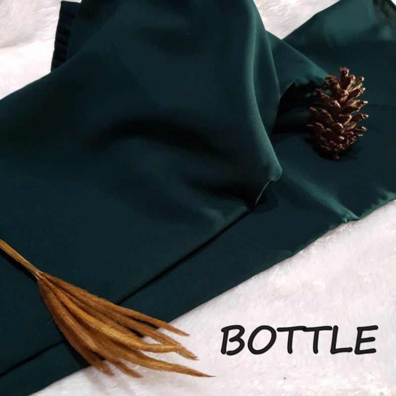 Khimar Jumbo XXXL Hijab Instan Syari Wolfis Grade A-Hijau botol