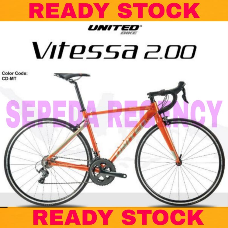 Sepeda Roadbike UNITED VITESSA 2.00 Balap 700C Alloy 20 Speed
