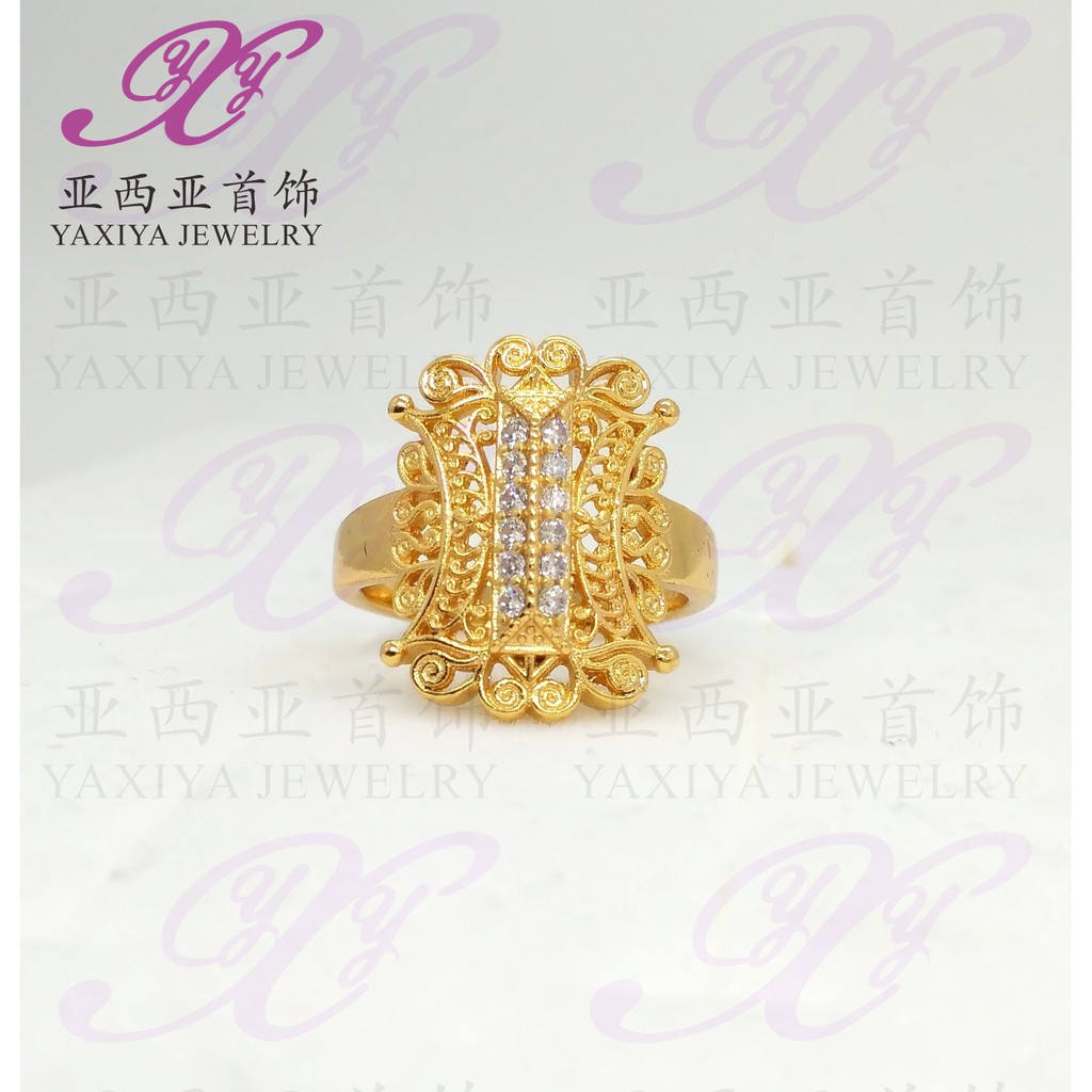 

Cincin emas Dubai raja permata Perhiasan imitasi Gold 18k Yaxiya 189