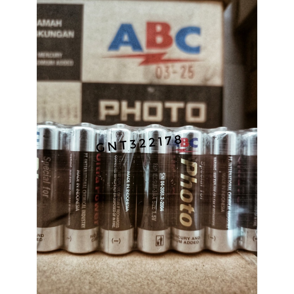 Baterai AA / A2 ABC Photo Ultra Power Hitam Murah