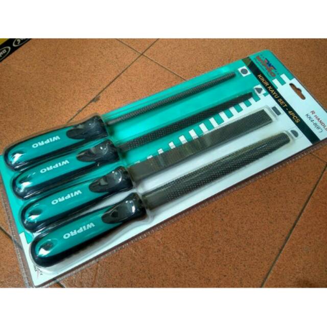 Set Kikir Kayu isi 4pcs/ Kikir Tukang Kayu Size Besar 8"/ Kikir Kayu Heavy Duty 4 Model