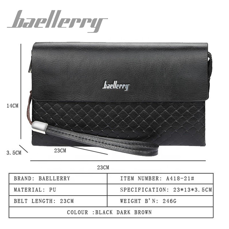 BAELLERRY A418-21 Clutch Pria Wanita Bahan Kulit PU Leather Premium WATCHKITE WKOS