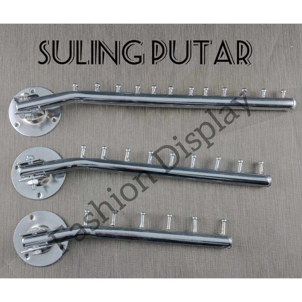 Suling Tembok Goyang Putar Gantungan Baju Suling Besi Hanger Bisa Di Putar Bracket Briket Putar (BH)