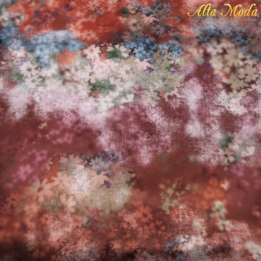 

Alta Moda Silky Satin Italy Motif Floral Shadow Warna Coklat (1M)