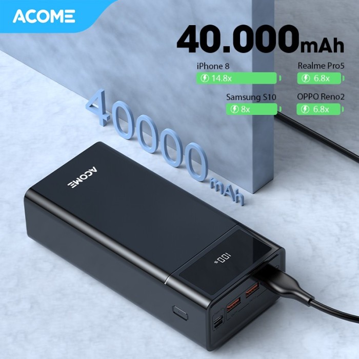 ACOME 40.000mAh Powerbank 40000 mAh PD fast Charging LED Digital AP401