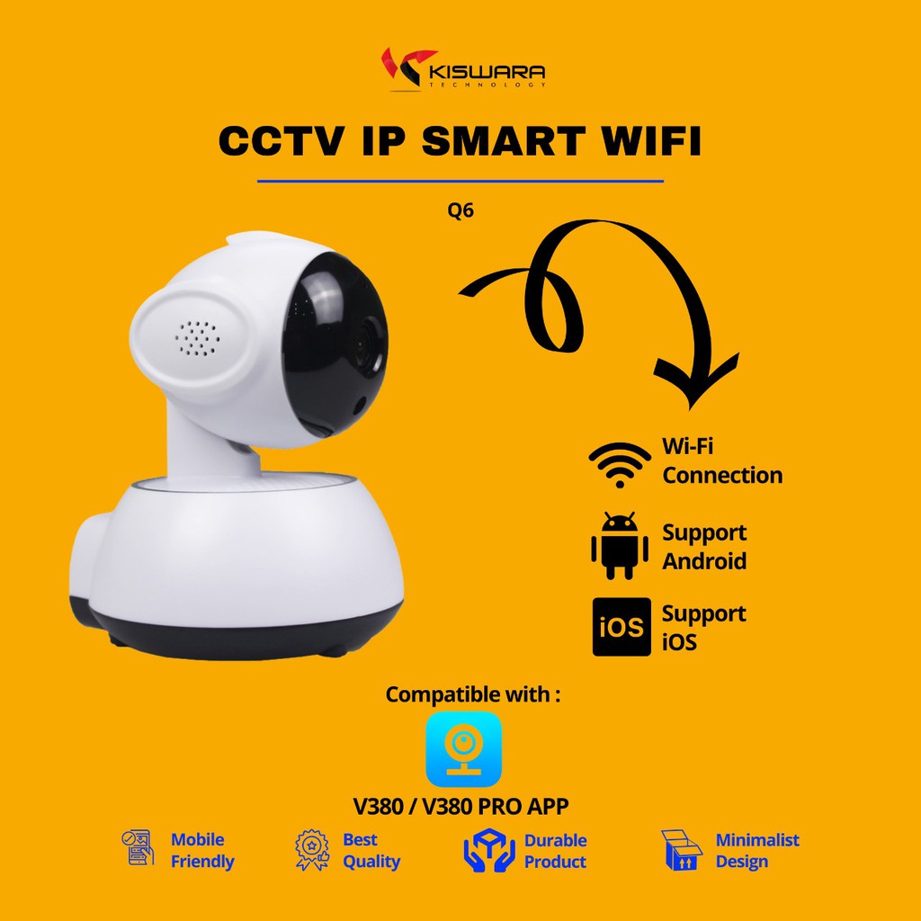 PROMO Kamera CCTV Support Iphone &amp; Android PTZ Wifi Smart Camera 720P - Q6s [V380 / V38PRO] KlikVape