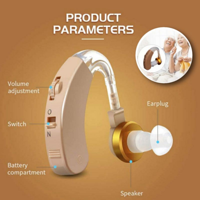 Earphone Alat Bantu Dengar Telinga Orang Tua Peralatan Bantu Orang Tuna Rungu Tuli Hearing Aid Kits