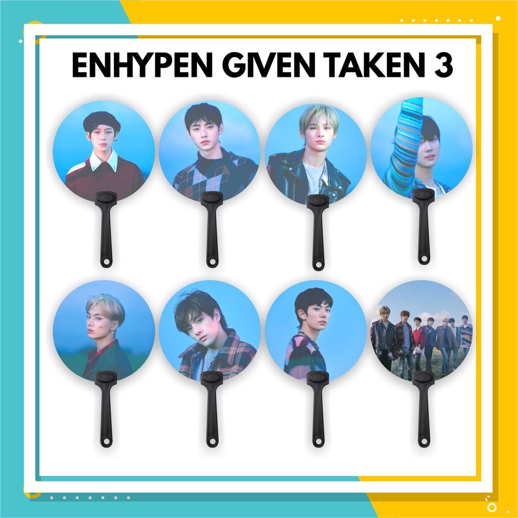 (READY STOCK) KIPAS TANGAN HANDFAN ENHYPEN GIVEN TAKEN 3 SOUVENIR KPOP MURAH UNOFFICIAL