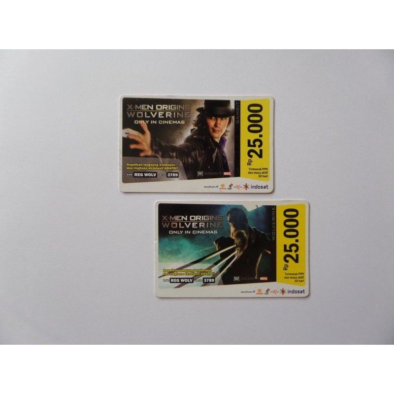 Koleksi Kartu Telepon bekas Indosat Wolverine