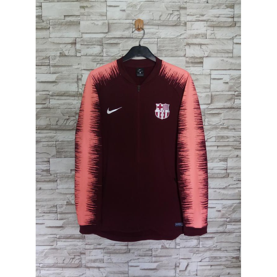 L1J0 Jaket Bola Nike Barca Original / Jaket Bola Barcelona Jgut
