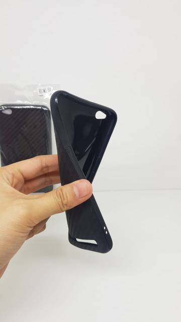 Soft Case Redmi 5A 5.0 inchi Black TPU Fiber Carbon Xiaomi Redmi 5A Prime Casing Xiaomi 5A Redmi5A