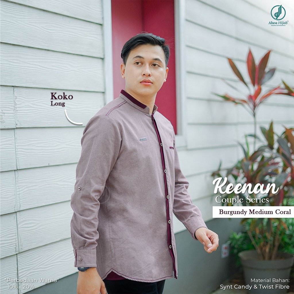 Kemeja Koko Panjang Dewasa Keenan By Alwa Hijab Terbaru  | COD | Koko Pria Jumbo Terbaru | Keenan  K
