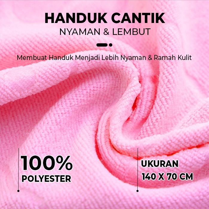 Handuk Mandi Besar Handuk Mandi Tebal Handuk Mandi Lembut Handuk Mandi Keluarga Ukuran 140cm X 70cm Bahan Polyester H18