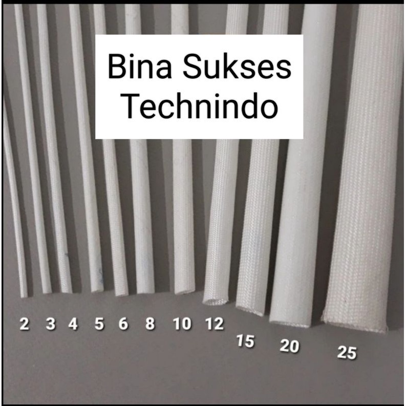 Selang asbes / selongsong kabel anti panas 1mm