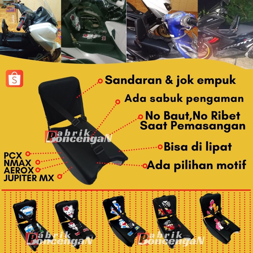 COD Kursi Jok Boncengan Anak Tempat Duduk Anak Di Motor NMAX PCX AEROX Jupiter MX