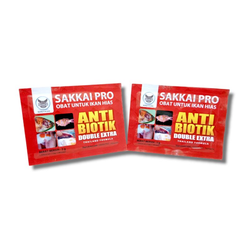 Obat ikan anti jamur ANTIBIOTIK SAKKAI PRO 5GR