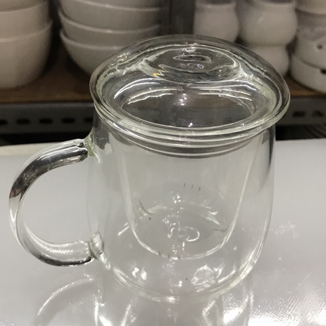 Gelas teh + saringan kaca 300ml