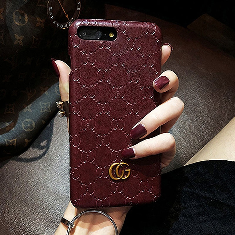 Hard Case Bahan Kulit Desain Gucci Untuk iPhone 12 11 Pro X XS MAX XR SE2 7 8 Plus