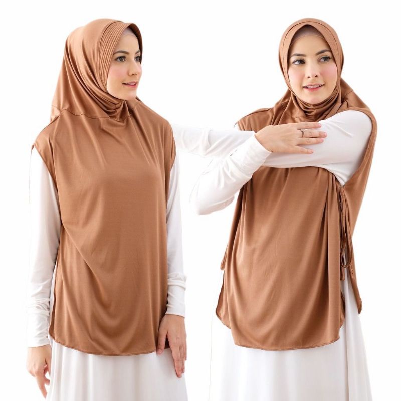 Syar’i Hijab Sporty Olahraga Muslimah Syar'i Jilbab Instan Sport Jumbo Cardi Jersey-5
