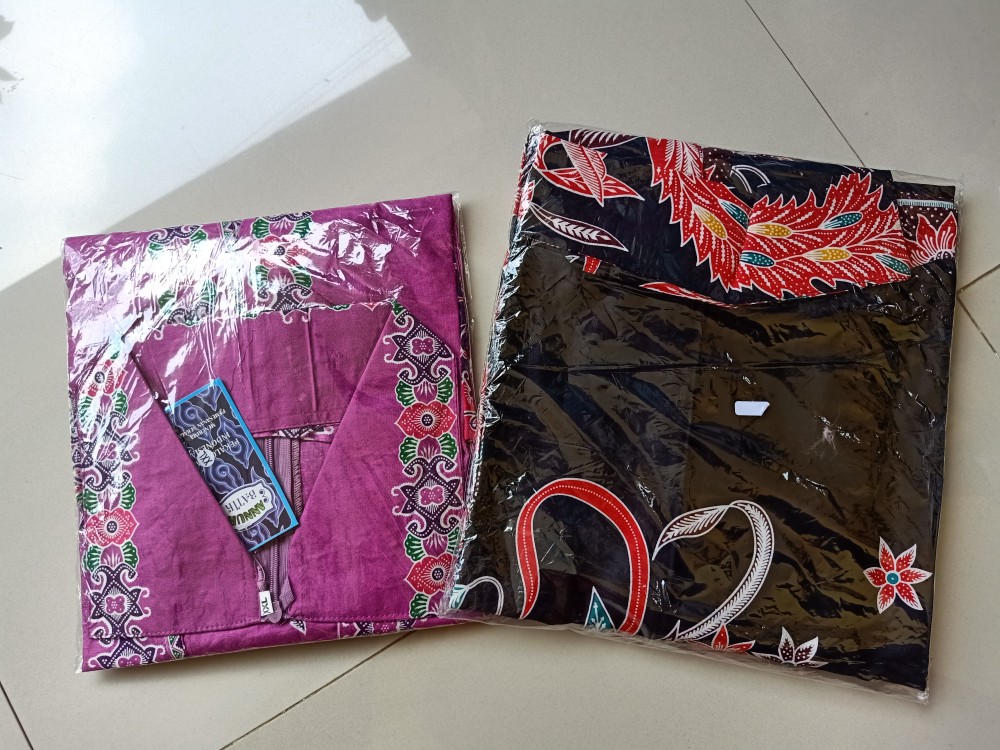 Tey-17 Batik Wanita Asj Sa Hrb026 Kenongo Kemeja Tosca Pendek