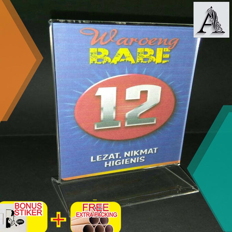

Grosir Nomer Meja Akrilik/acrylic uk: L8 x T12 cm