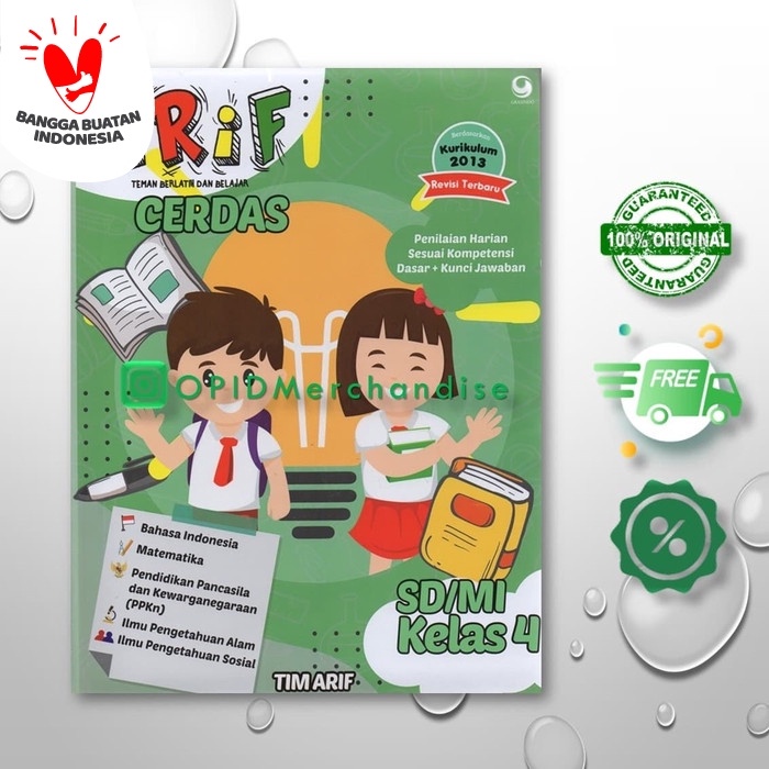 

❤BISA COD❤ Buku Arif Cerdas Untuk Sekolah Dasar Kelas 4 K 13, Grasindo