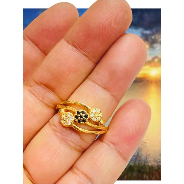 cincin permata berlapis emas tahan lama bisa untuk perhiasan. pengganti emas//cincin