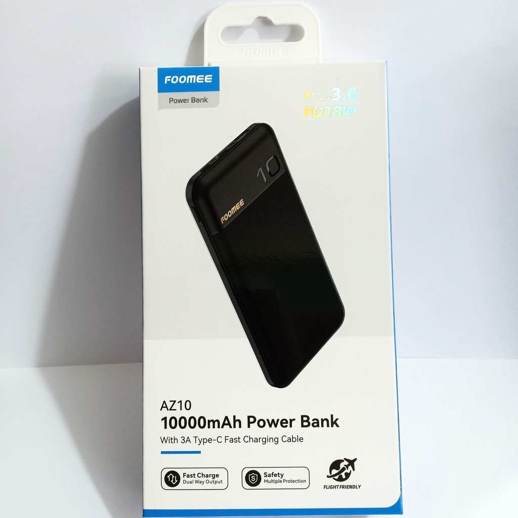 Powerbank 10000mAH Foomee AZ10 Powerbank 10000mAH Fast Charge 3.0 18W