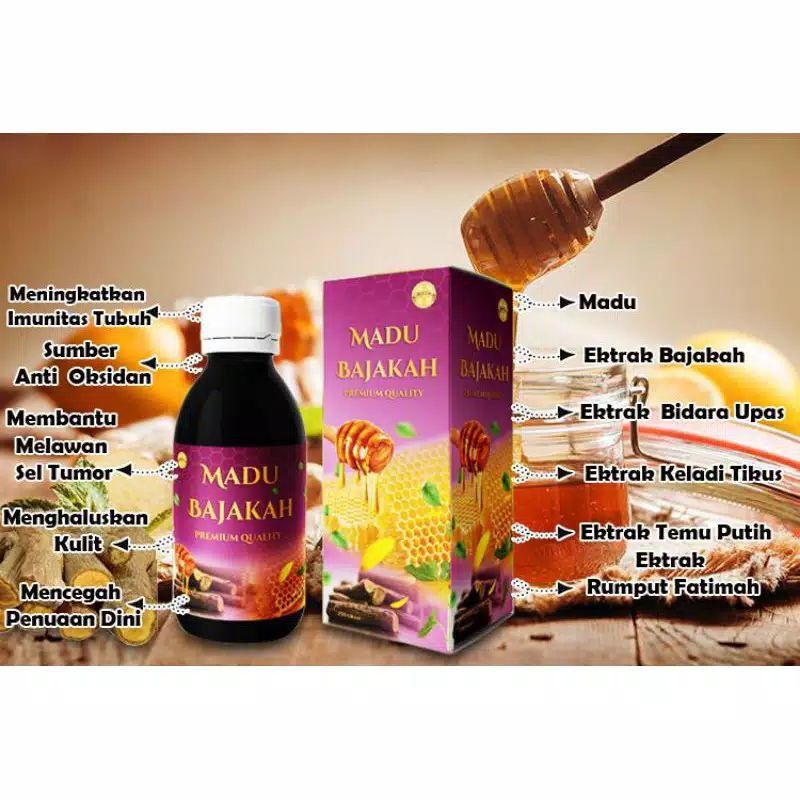 

MADU BAJAKAH Premium QUALITY (Original) Madu herbal alami Bantu Mengatasi Asam urat reumatik Kolesterol Diabetes Wasir menjaga daya tahan tubuh