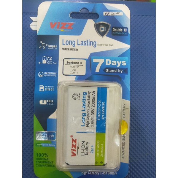 baterai hp android Asus Zen 4 vizz double power ori