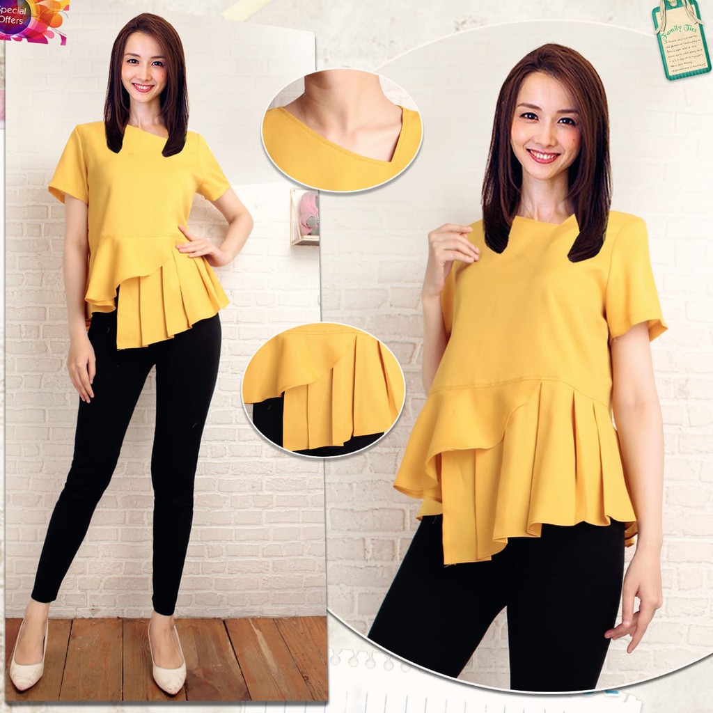 Blouse Baju Atasan Wanita Goodlook Lengan Pendek Modis B8803a Shopee Indonesia