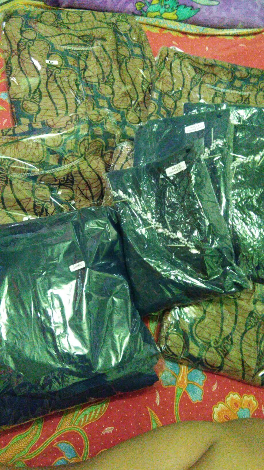 Gamis Batik Manggar, Padi, Sekar, Cantik, Kubis, Kipas, Daun Biru