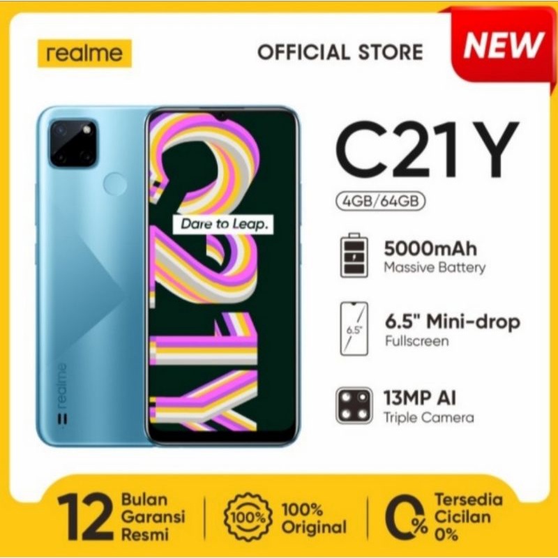 Realme C21Y 4GB 64GB Garansi Resmi Realme 4 GB 64 GB
