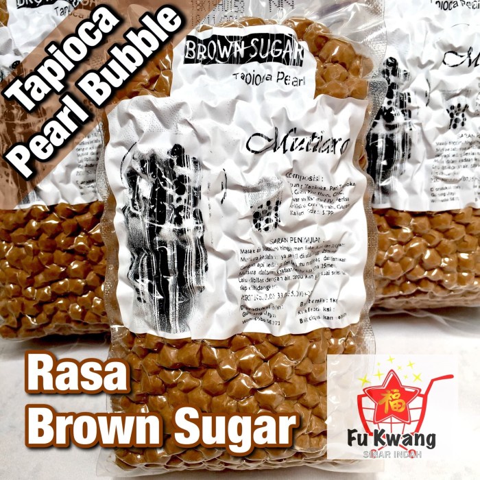 

PROMO [COD] Bubble Tapioka Tapioca Pearl Bubble Mutiara Rasa Brown Sugar 1 kg