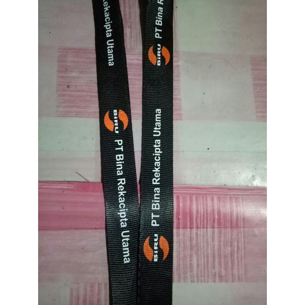 Sablon id Tali id card 2cm Cetak Tali id Card  2 warna