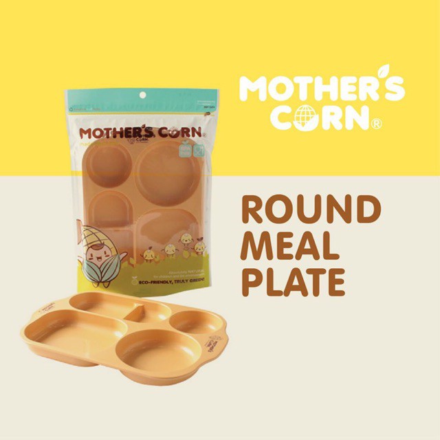 MOTHER’S CORN / Mothers Corn / Motherscorn Round Meal Plate (Piring Makan Anak Bayi)