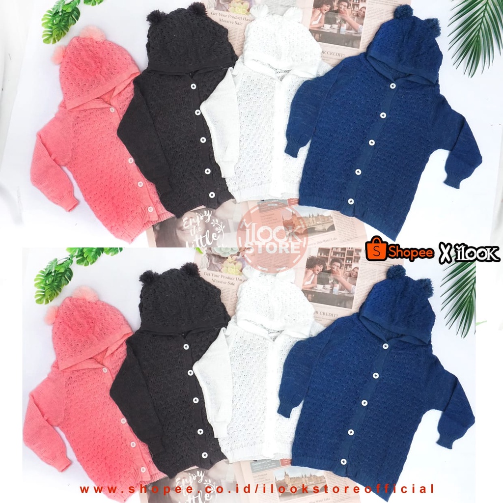 ilook | Hoodie Kids Popcrown | Sweater Rajut Anak (Unisex)