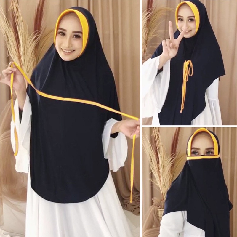 Hijab Instan Ayana 3 in 1 Jilbab Instan Sharmila Kerudung 3in1 Hijab Cadar Khimar Jumbo Murah
