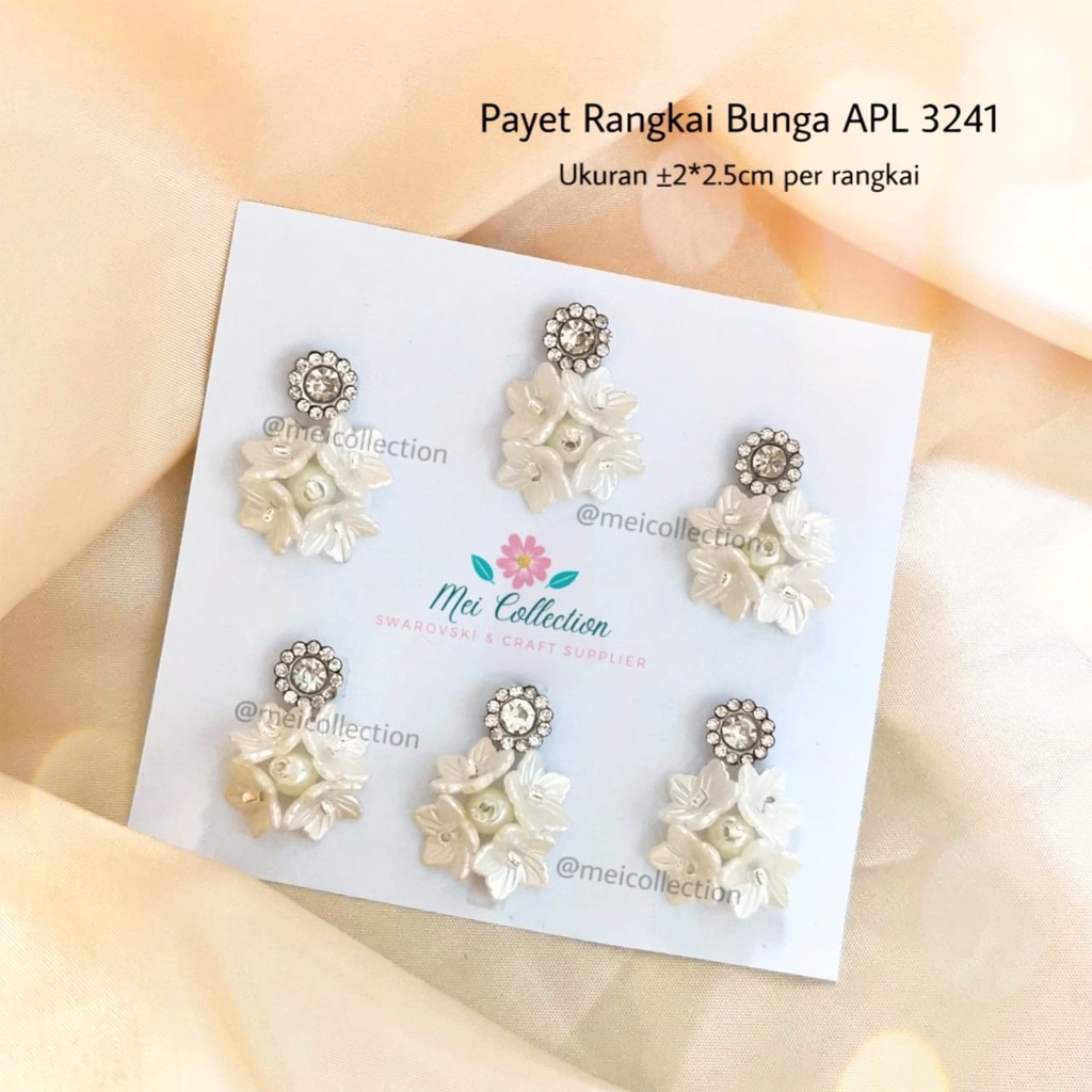 APL 3241 payet rangkai mutiara kebaya premium