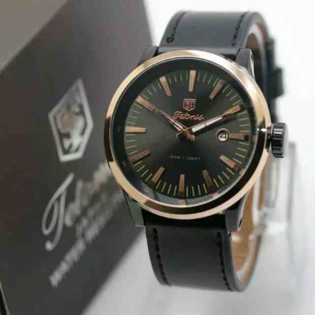 Jam Tangan Pria Tetonis Original Tali Kulit