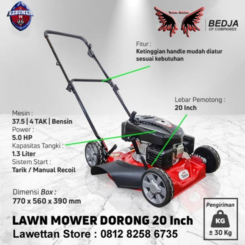 mesin potong rumput dorong