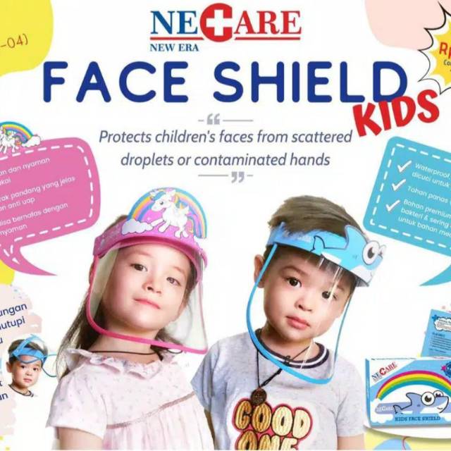Face Shield / Pelindung Wajah Anak NeCare New Era FS 04 GROSIR 1 Dus isi 50 pcs
